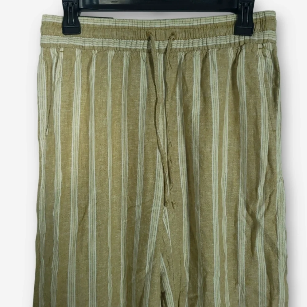 Banana Republic Size Extra Small Tan & Off White Wide Leg Cropped Pants